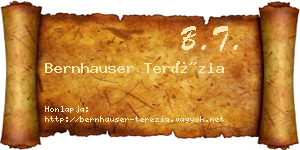 Bernhauser Terézia névjegykártya